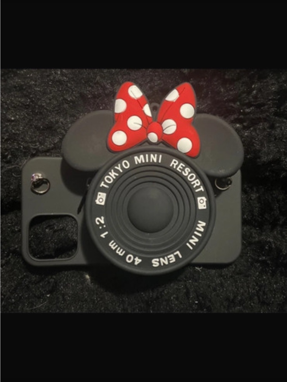 Mini Toy Camera Phone Case with Red Polka Dot Bow